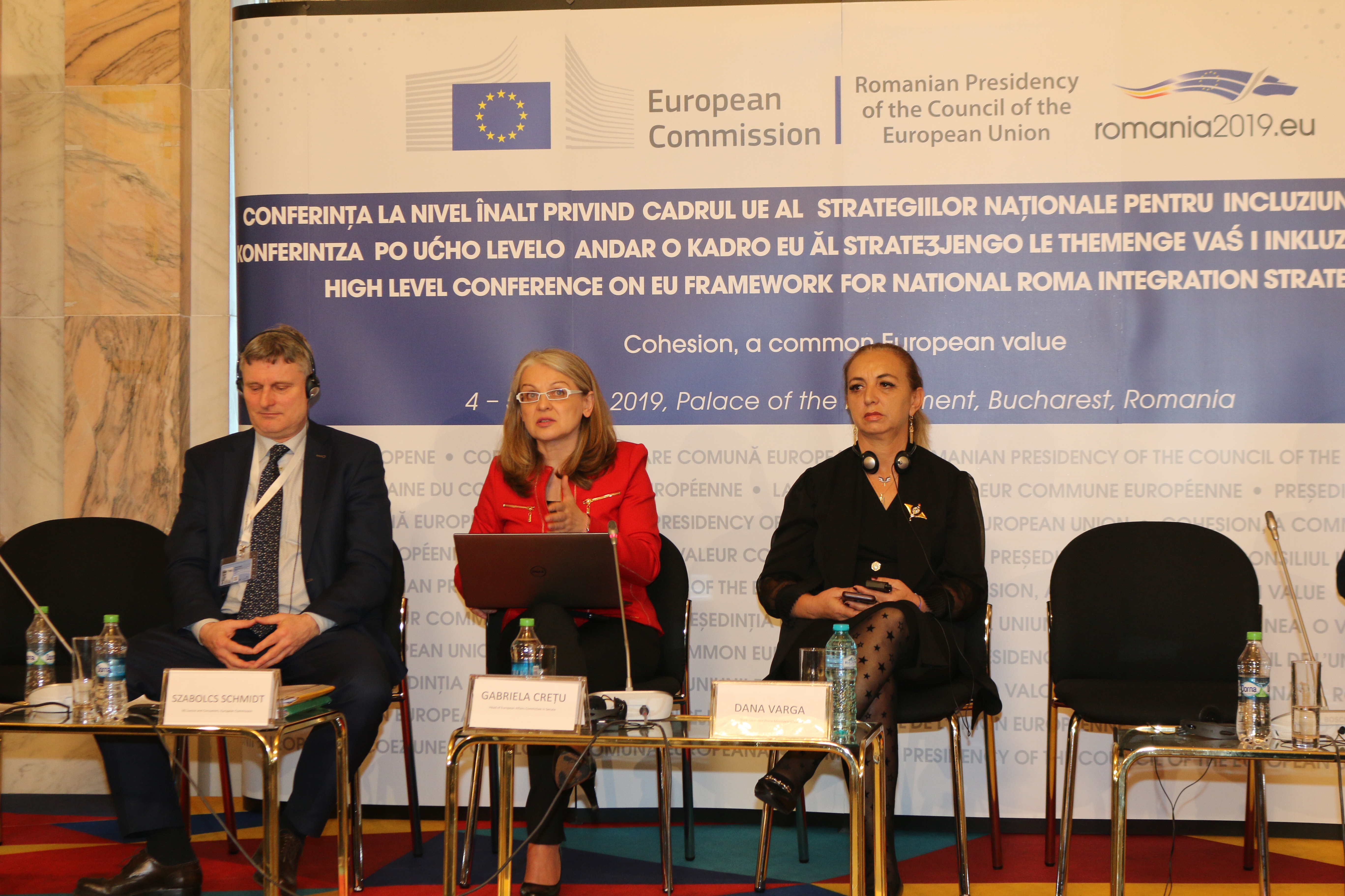 Participarea doamnei doamna senator Gabriela Crețu, președinta Comisiei pentru afaceri europene la Conferința la nivel înalt privind cadrul UE pentru strategiile naționale pentru incluziunea romilor 