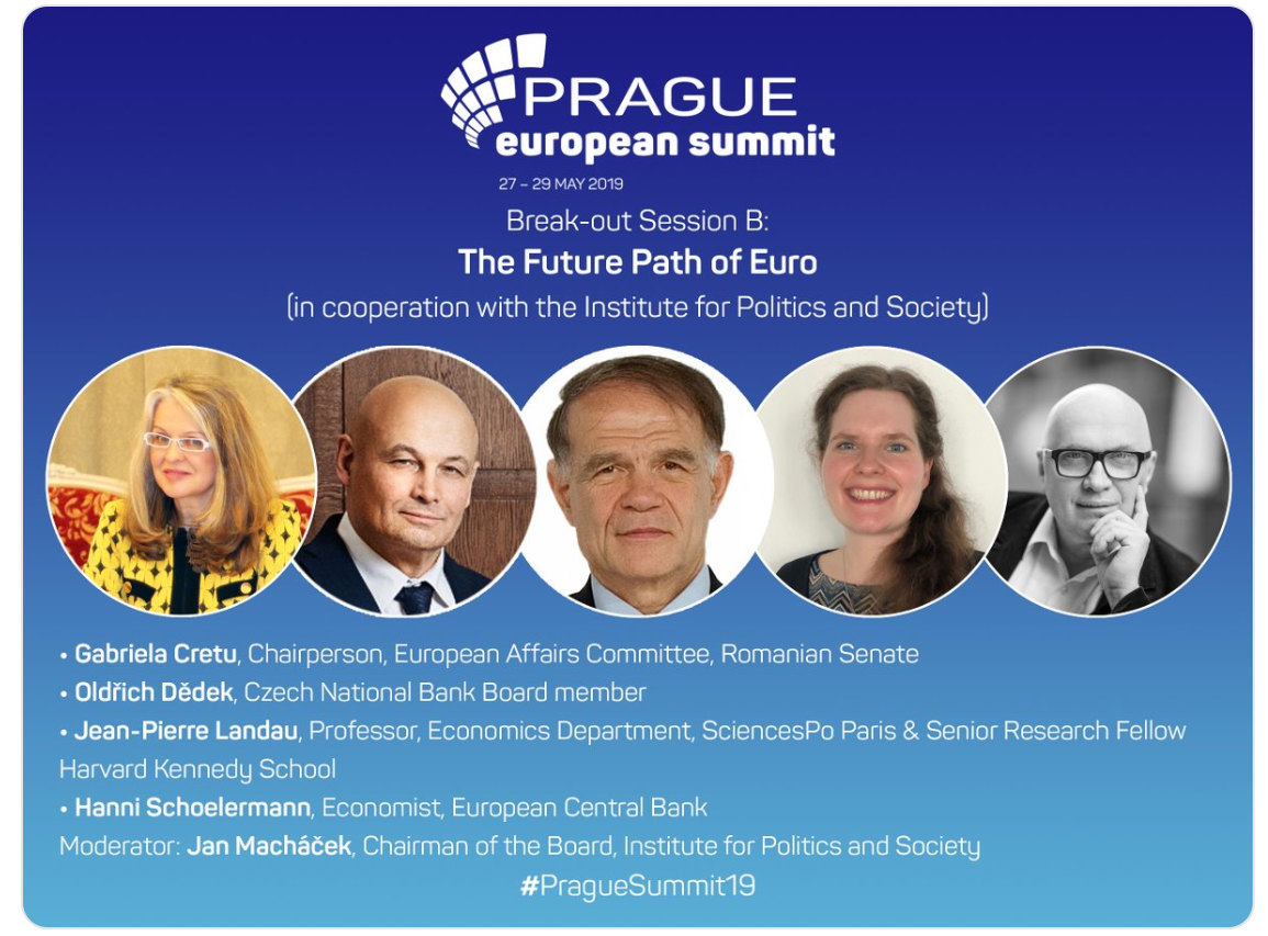 Participarea doamnei senator Gabriela Crețu ca vorbitor principal la Summitul european de la Praga, în cadrul panelului despre viitorul monedei euro