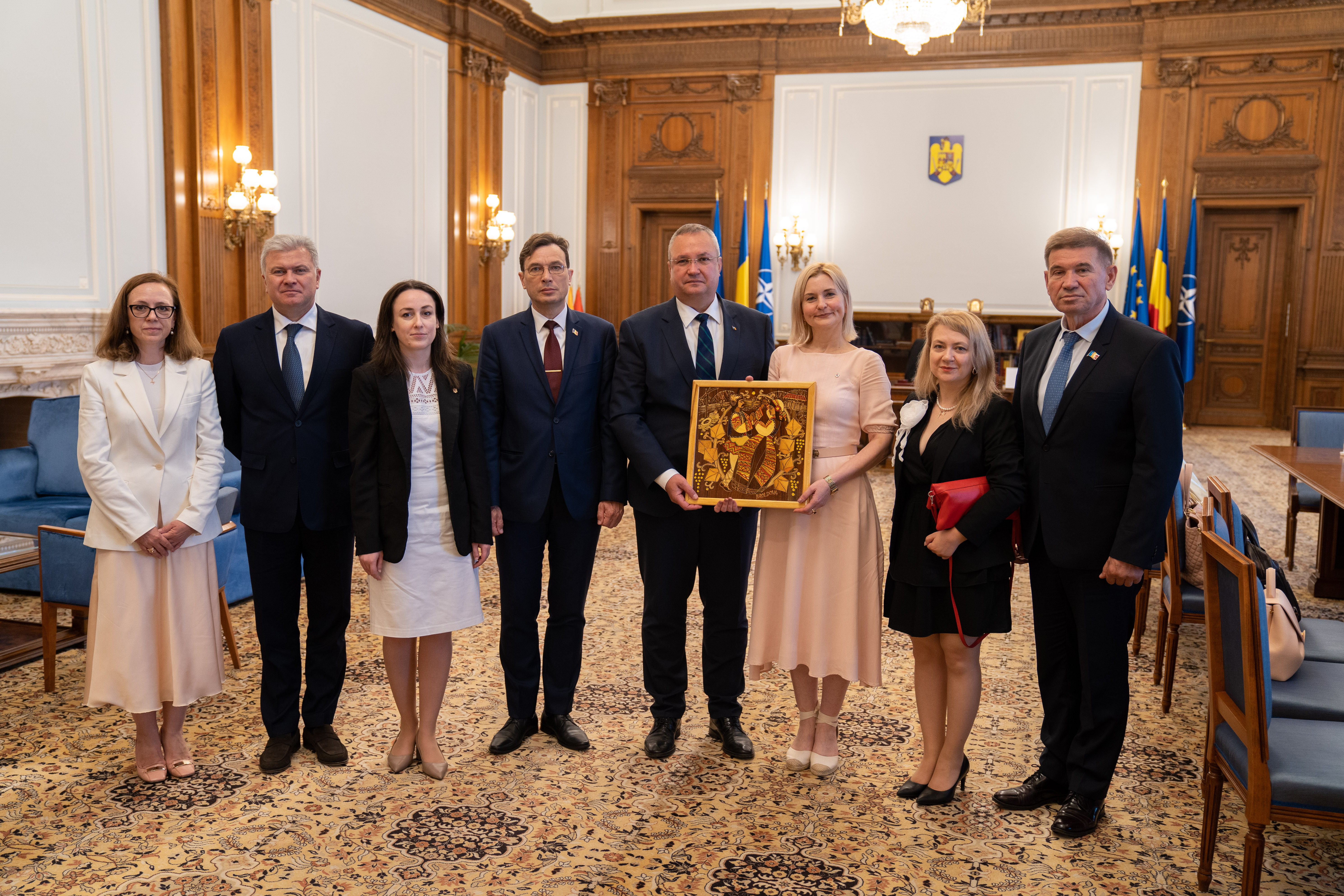 Întrevederea președintelui Senatului, Nicolae-Ionel Ciucă, cu Ina Coșeru, președinta Comisiei de politică externă și integrare europeană