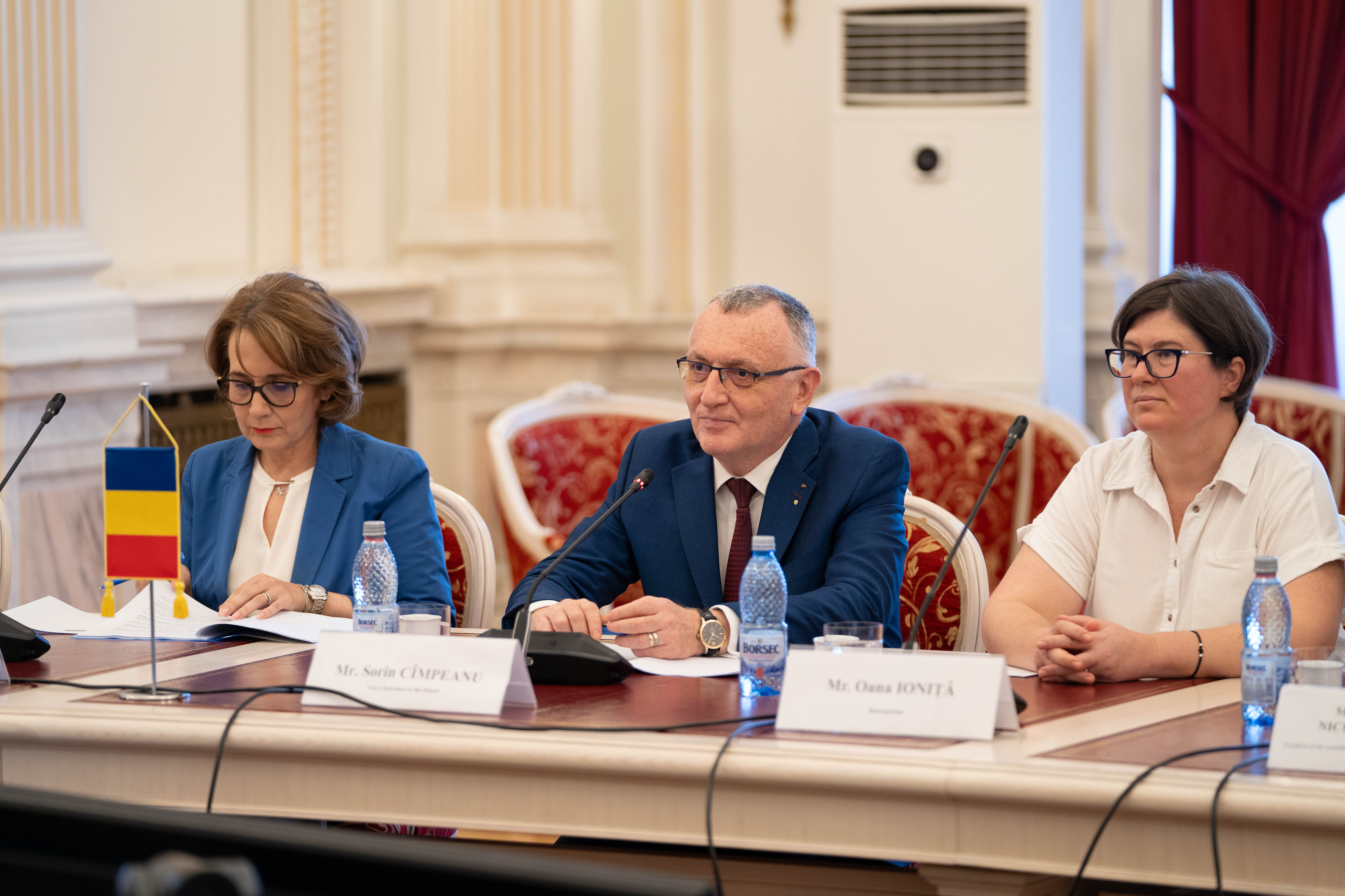 Întrevederea senatorului Sorin Cîmpeanu, vicepreședinte al Senatului României, cu o delegație parlamentară din Republica Kazahstan condusă de Aigul Kuspan, președintele Comitetului pentru Afaceri Externe, Apărare și Securitate